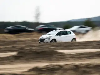 Peugeot 208 Rally2 RallyZone na szutrowej drodze