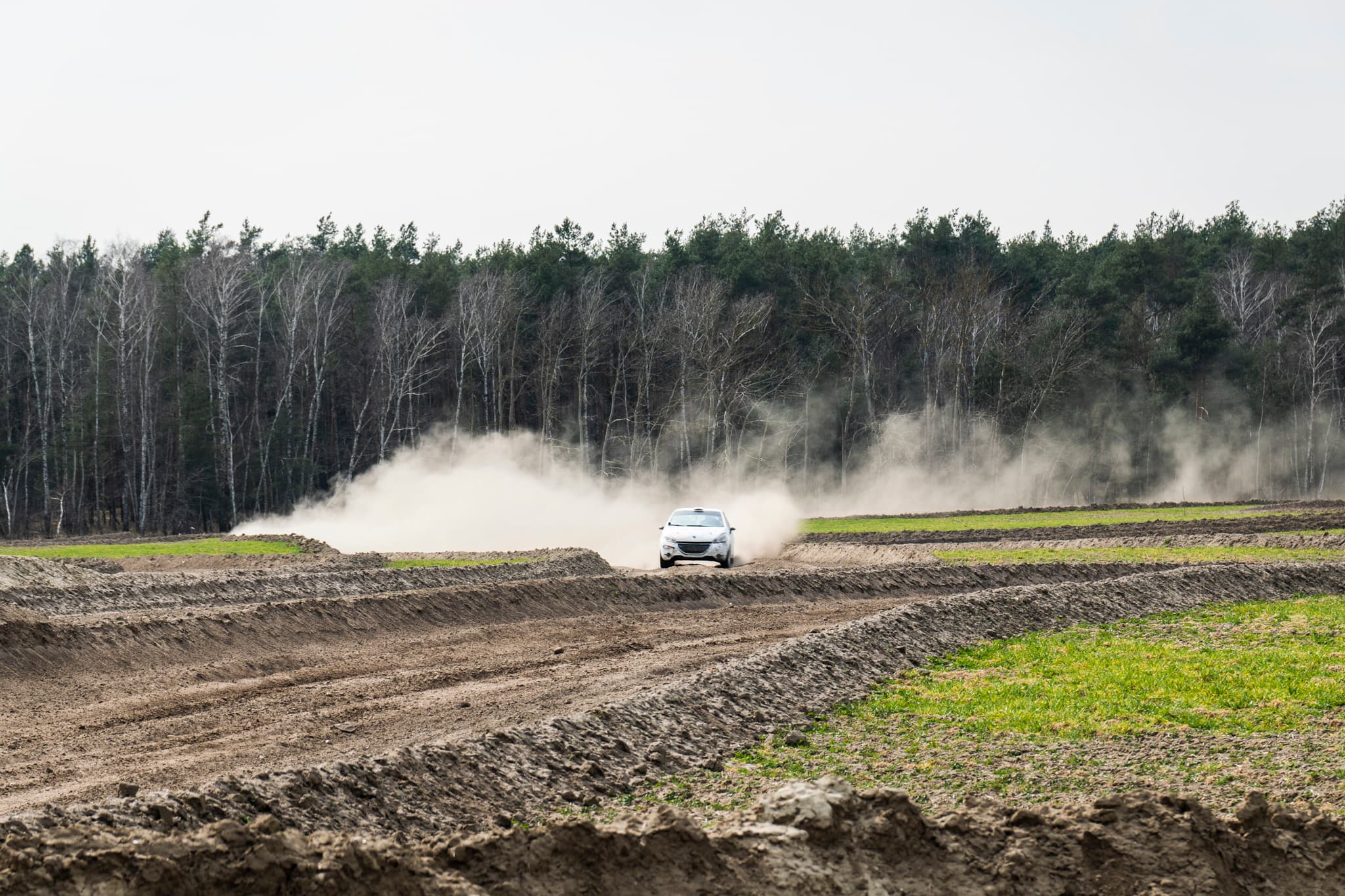 Peugeot 208 Rally2 RallyZone – widok z boku na odcinku szutrowym